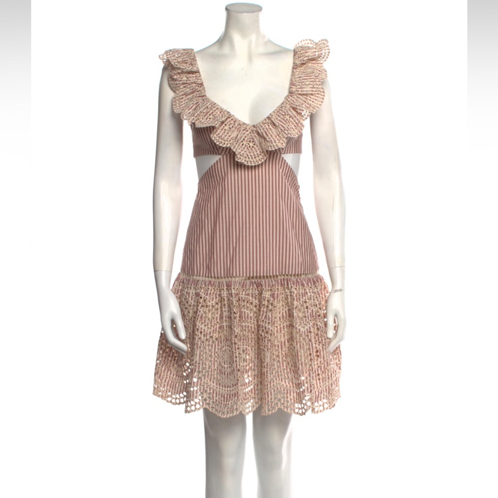 Zimmermann striped cutout mini dress